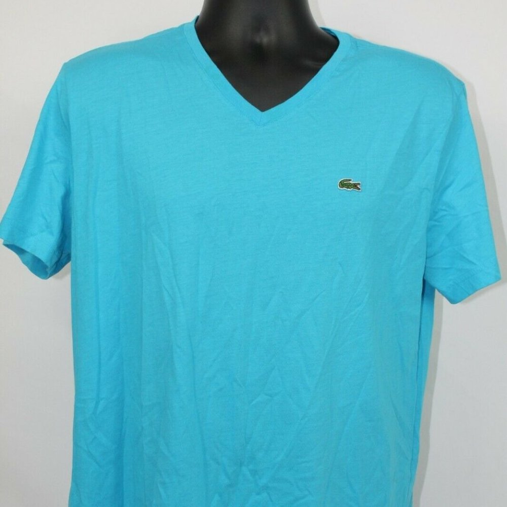 Lacoste Women's Size 6 Blue Short Sleeve Stretch